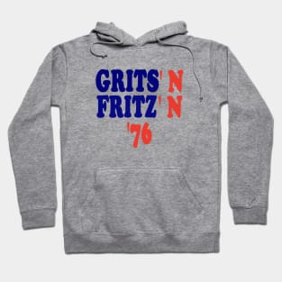 Grits N Fritz - Jimmy Carter And Walter Mondale Campaign Button Hoodie